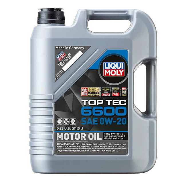 LiquiMoly 0W-20 Top Tec 6600 Motor Oil - 5 Liter